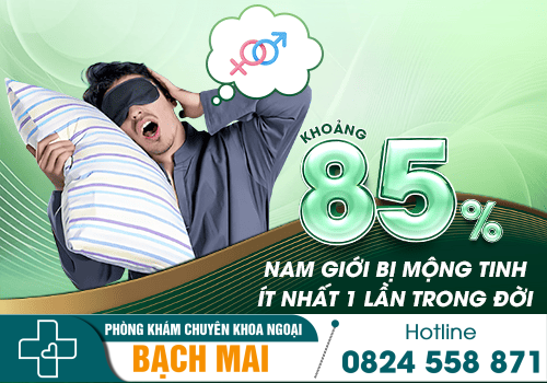 Khoảng 85% nam giới bị mộng tinh ít nhất 1 lần trong đời